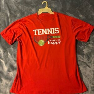Red Tennis Graphic T-Shirt, XL
